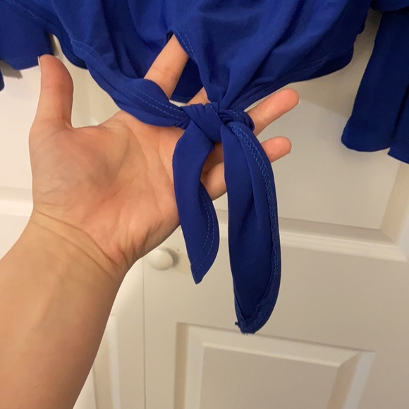 Off the shoulder tiered bell sleeve top - Picture 3 of 5